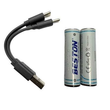 قیمت باتری شارژی قلمی 2200 AA سر تایپ C بستون BESTON