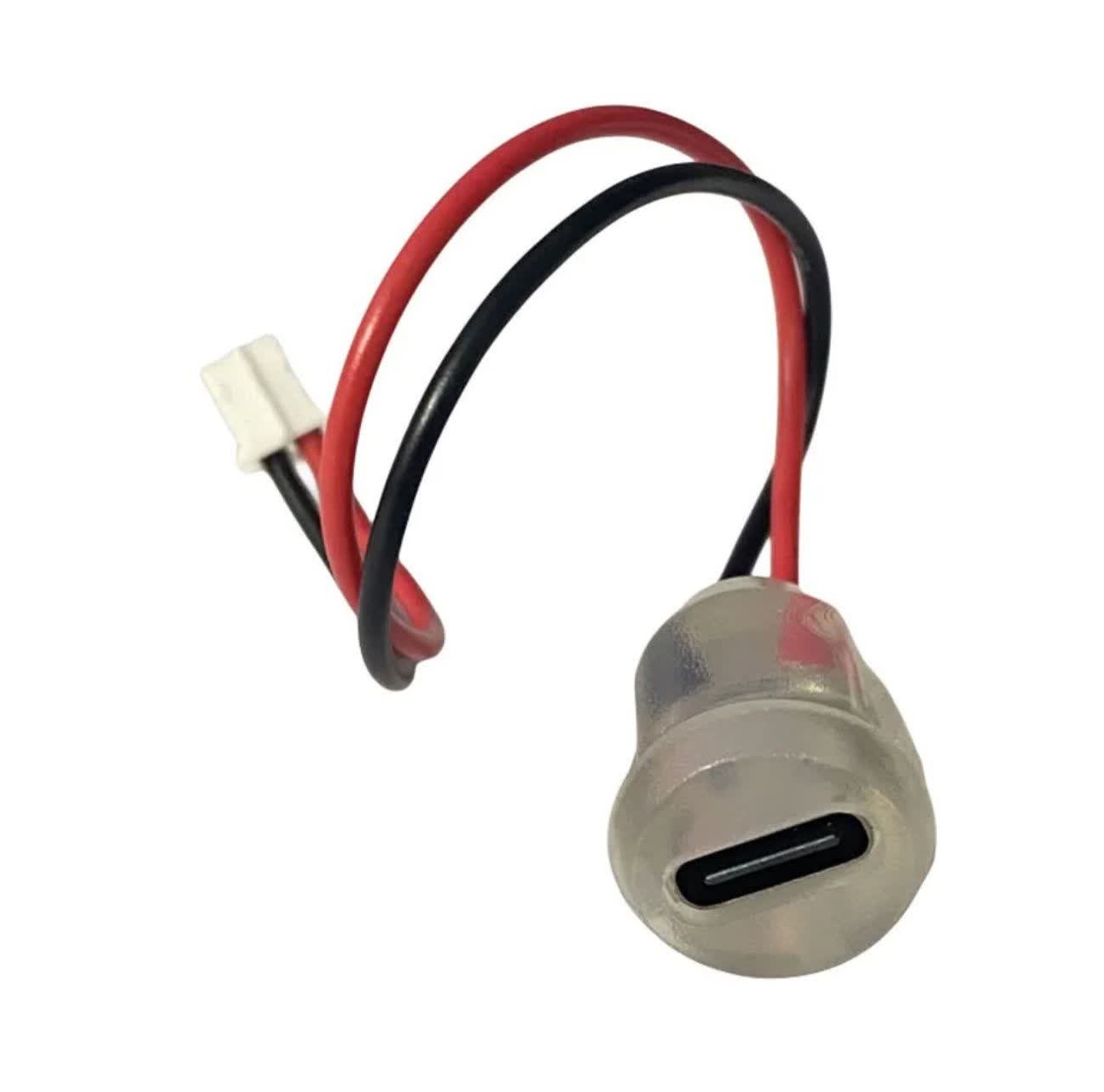 مادگی TYPE-C سیمدار گرد بی رنگ چراغ دار 600166.3