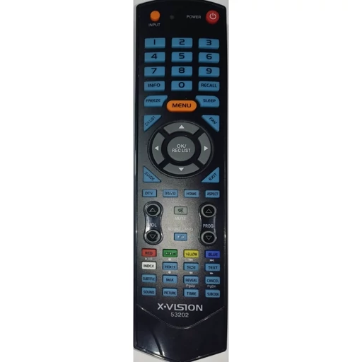 کنترل TV ایکس ویژن منو نارنجی کد 50098