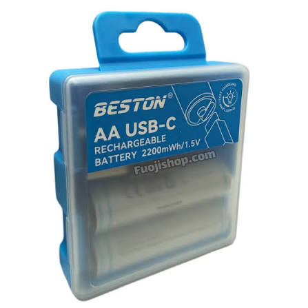 سفارش باتری شارژی قلمی 2200 AA سر تایپ C بستون BESTON