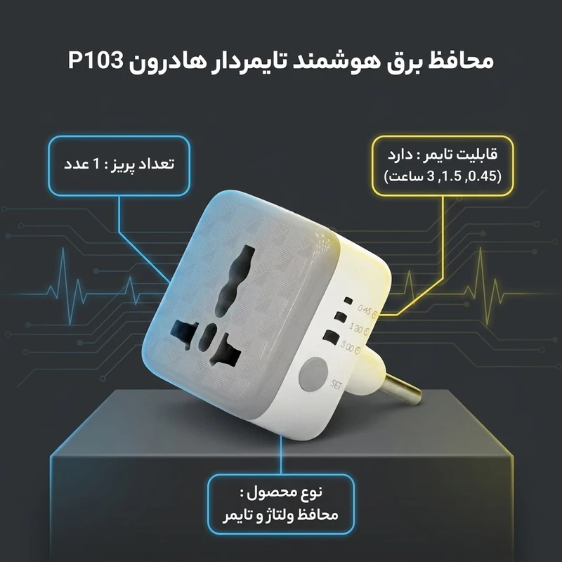 بهترین قیمت هادرون تایمردار P103