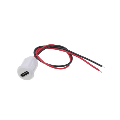 مادگی TYPE-C سیمدار گرد سفید 600166.2
