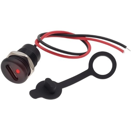مادگی TYPE-C سیمدار گرد مهره خور شارژر دار 600166.9